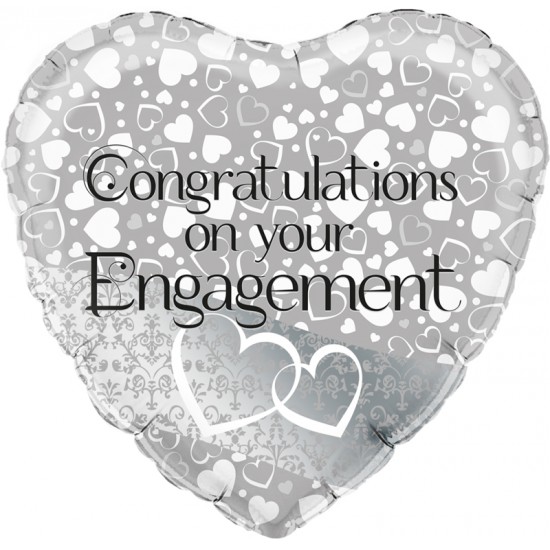 18" Engagement Entwined Hearts