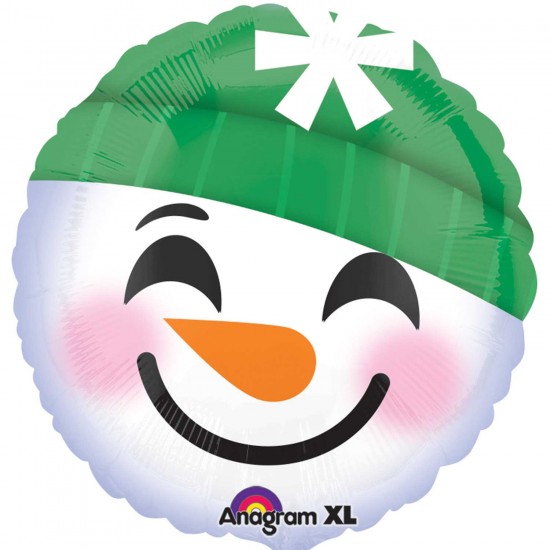 Snowman Emoticon Standard Foil Balloons