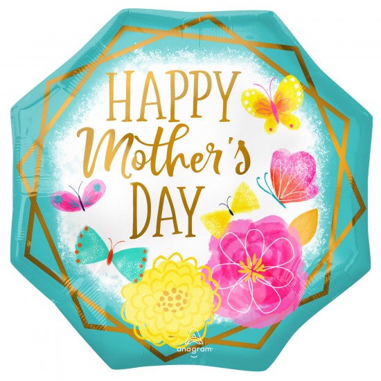 Happy Mother's Day Octagon S/Shape Foil Balloon