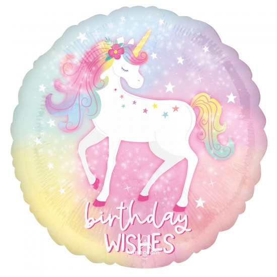 Enchanted Unicorn Birthday Standard Foil Balloons