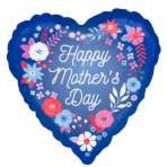 Happy Mothers Day Artful Florals Foil Balloon