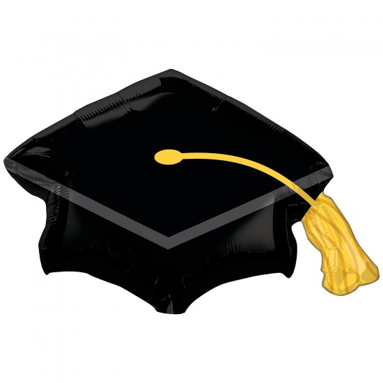 S/Shape Black Grad Cap