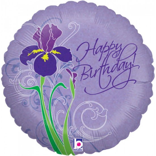 Spring Iris Birthday Holographic