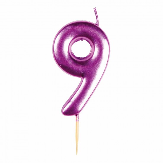  Candle 9 Met Pink Numerical