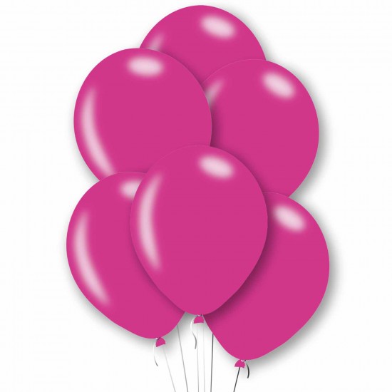 Metallic Magenta Latex Balloons 11"/27.5cm - 10 PKG/6