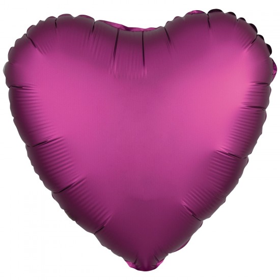 Amscan Metallic Fuchsia Heart Standard Unpackaged Foil Balloons 10 PC