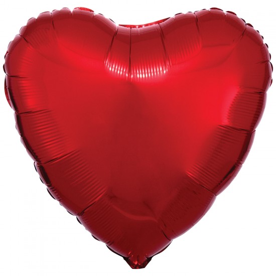 Amscan Metallic Red Heart Standard 