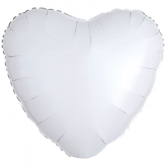 Amscan Metallic White Heart Standard