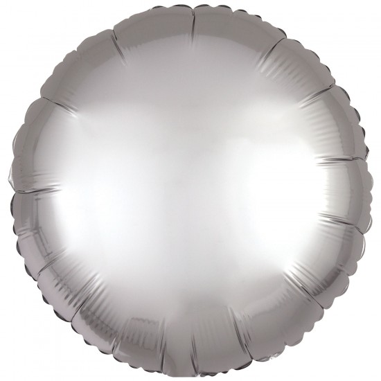 Amscan Silk Lustre Silver Circle Standard