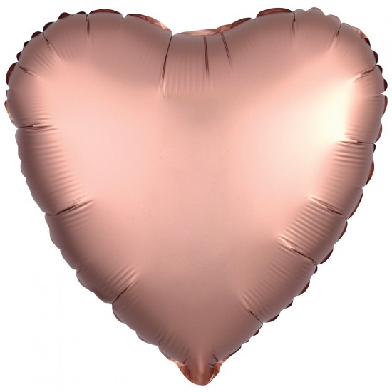 Amscan Silk Lustre Rose Copper Heart Standard