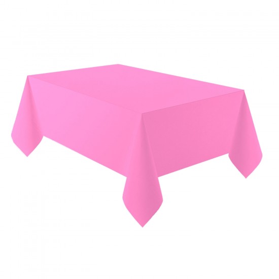 Pink Plastic Tablecover 