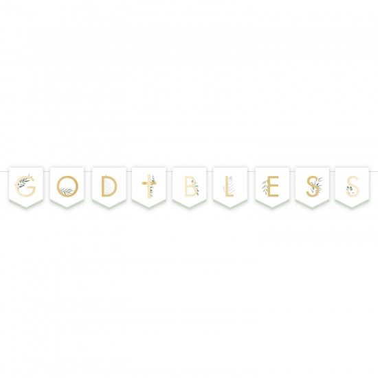 Botanic God Bless Card Pennant Banner