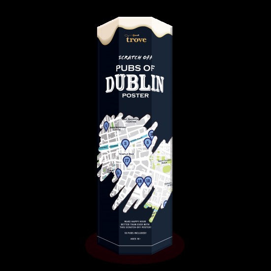 Pubs of Dublin Scratch off Poster with CDU for 12